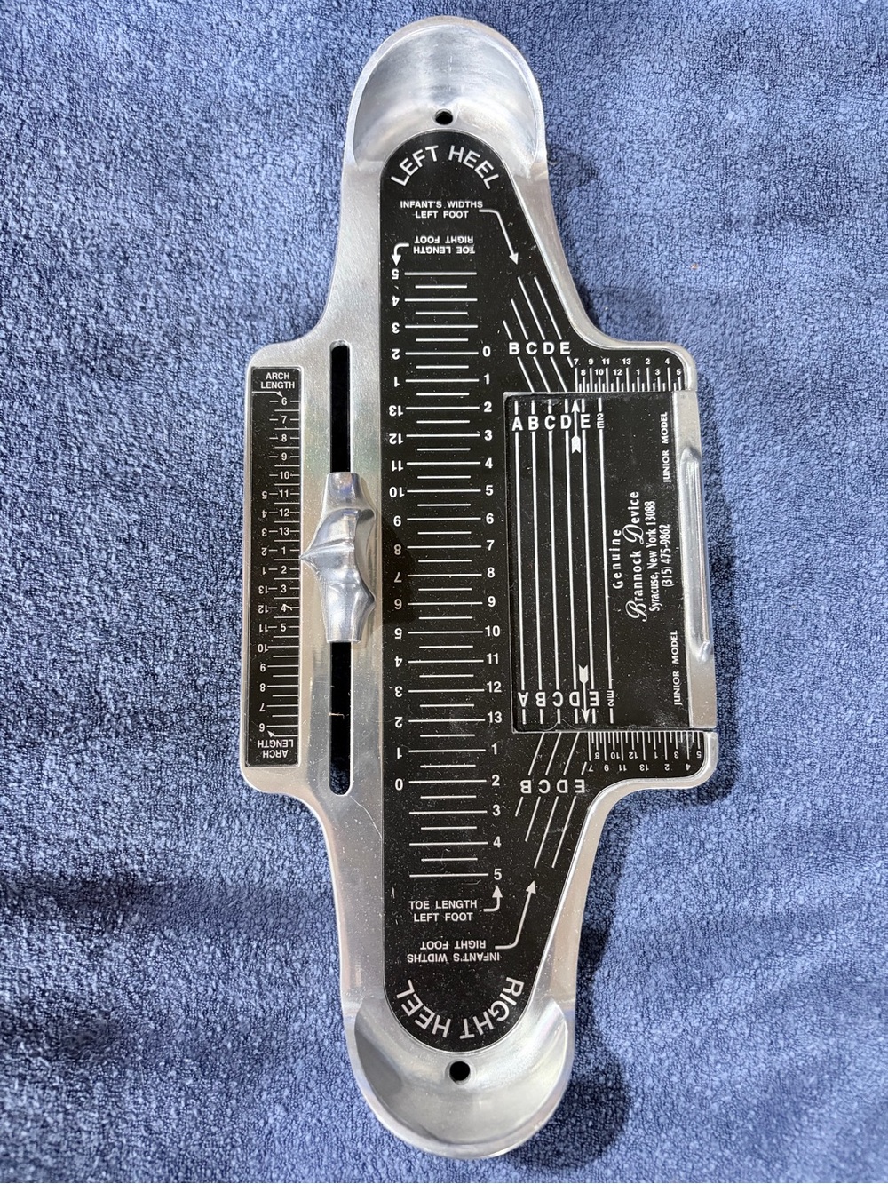 Foot Measuring Brannock Device - Black and Silver rare child youth